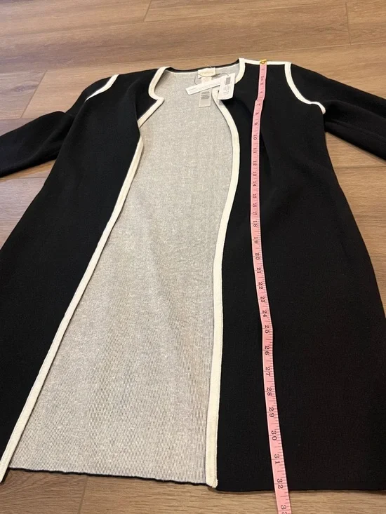 Chico's US Size 2 Black Gray Reversible Cardigan Sweater Chico’s Size 00 XS - Picture 10 of 12